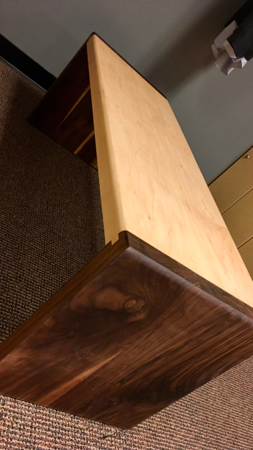 Handmade Maple/Walnut Bench