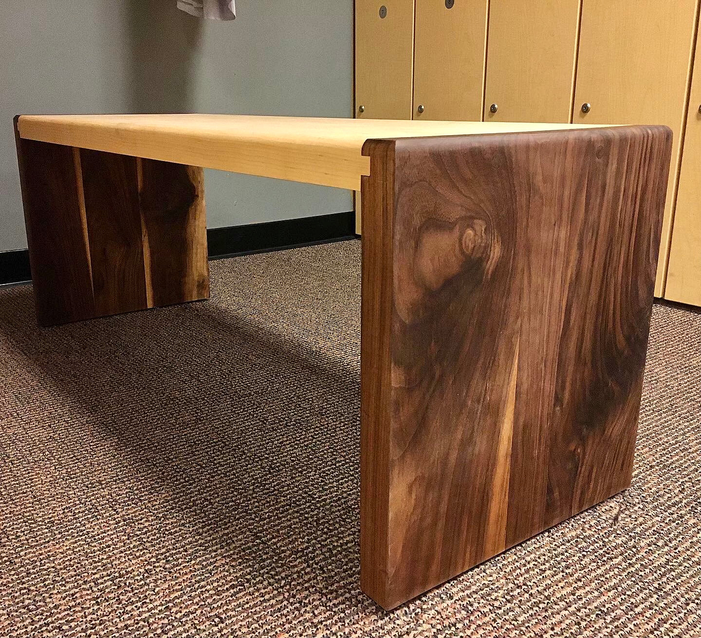 Handmade Maple/Walnut Bench