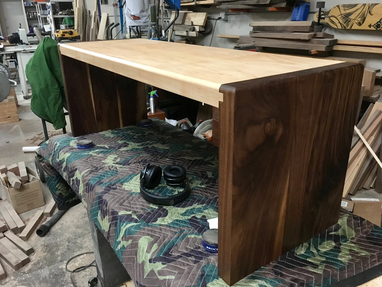 Handmade Maple/Walnut Bench