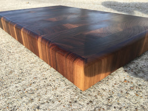 18x14x2” Beautiful Solid Walnut End Grain Handmade Butcher Block Cutting Board - 1 Year Warranty